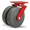 Hamilton Heavy Service Dual-Wheel Swivel Caster with 8" x 2" Nylast™ High Performance Cast Nylon Wheels with 1/2" Sealed Precision Ball Bearings - 3,000 lbs Capacity Hamilton