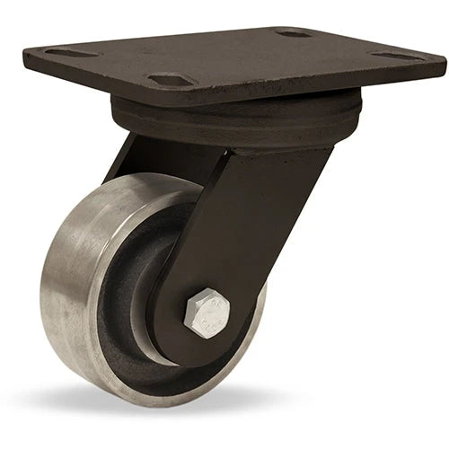 Hamilton Inferno Series 4" x 2" Forged Steel Swivel Caster - High Heat HSK Kingpinless, 1120 lbs. Load @ 550° F, 560 lbs. Load @ 750° F with 1/2" Stainless Steel Shielded Bearings Hamilton