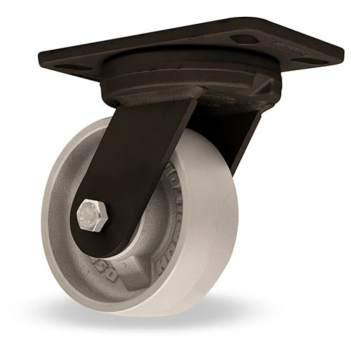 Hamilton HSK Inferno 6" x 2" Metal Wheel Swivel Caster - Kingpinless, High Heat Up to 750° F, 1120 lbs. Capacity @ 550° F, 600 lbs. @ 750° F, with 1/2" Stainless Steel Shielded Ball Bearings Hamilton