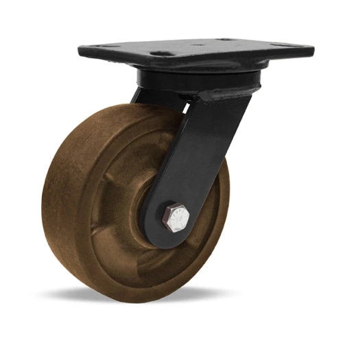 Hamilton 6" x 2" Inferno Series Kingpinless Swivel Caster - HSK-6HNY - 1000 lbs. Load Capacity, 550° F Heat Rating, Scorcher™ Wheel with 1/2" Roller Bearing & High Heat Grease Hamilton