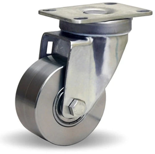 Hamilton S-HSTL-3HSB Stainless Steel Swivel Caster – 3"x1 1/4" Metal Wheel with High Heat Ball Bearings up to 750°F Hamilton