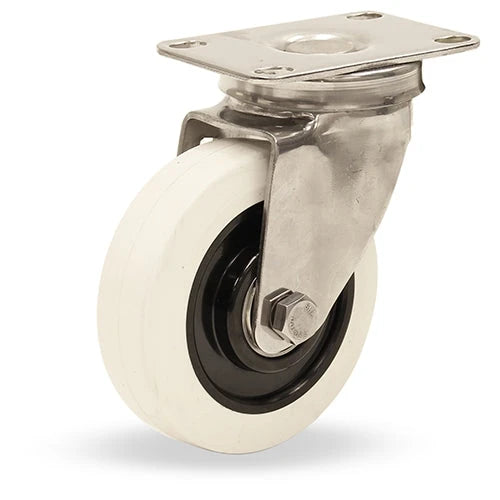 Hamilton Ultratherm Wheel Swivel Caster - 4-inch High Heat Stainless Steel, 260 lbs Load Capacity, 572°F Rated with Precision Ball Bearings Hamilton