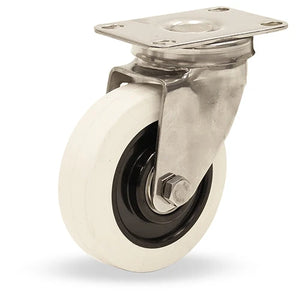 Hamilton Ultratherm Wheel Swivel Caster - 4-inch High Heat Stainless Steel, 260 lbs Load Capacity, 572°F Rated with Precision Ball Bearings Hamilton