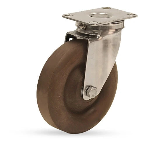 Hamilton S-HSTL-5HNY Stainless Steel Swivel Caster – 5" High Heat Scorcher Wheel | 475° F Rated with 1/2" Roller Bearings for Industrial & Aerospace Hamilton