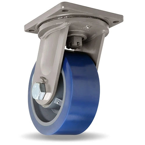 Hamilton Maxi-Duty Swivel Caster with 10" x 4" Superlast Polyurethane (95A) on Forged Steel Wheel with 1 1/4" Precision Tapered Roller Bearings Hamilton
