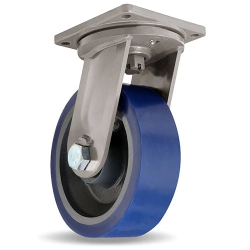 Hamilton Maxi-Duty Swivel Caster with 12" x 4" Superlast Polyurethane (95A) on Forged Steel Wheel with 1 1/4" Precision Tapered Roller Bearings Hamilton