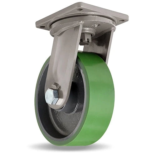 Hamilton Maxi-Duty Swivel Caster with 16" x 4" Duralast Polyurethane (95A) on Cast Iron Wheel with 1 1/4" Precision Tapered Roller Bearings Hamilton