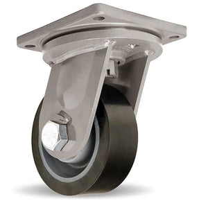 Hamilton 8" x 3" Superlast XC Poly Swivel Forged Caster – 1 1/4" Roller