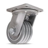 Hamilton Maxi-Duty Swivel Caster with 8" x 4" UltraGlide™ (95A) Quad-Wheel Grey Tread on Aluminum Core with 1 1/4" Sealed Precision Ball Bearings Hamilton