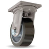 Hamilton 10" x 4" Maxi-Duty Swivel Caster - 5000 lbs. Load Capacity - DuraGlide-AGV Polyurethane (95A) on Forged Steel - 1-1/4" Sealed Precision Ball Bearing Hamilton