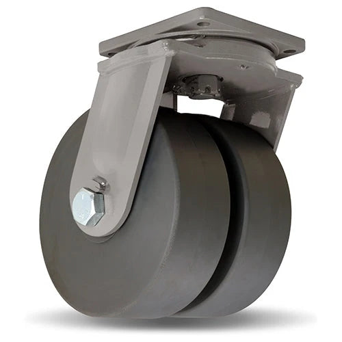 Hamilton Maxi-Duty Dual-Wheel Swivel Caster with 10" x 4" Nylast High Performance Cast Nylon Wheel with 1 1/4" Sealed Precision Ball Bearings Hamilton