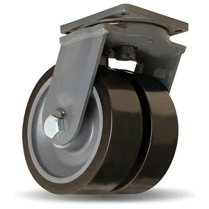 Hamilton S-MDD-AGV-165GB95 16" x 5" Poly Dual Swivel Caster – 15400 lb