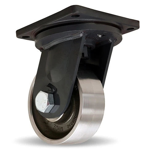 Hamilton 8x3 Forged Steel Swivel Caster - High Heat Maxi-Duty 5500 lbs Load Capacity, 750°F Heat Resistant with Stainless Steel Bearings Hamilton