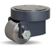 Hamilton Mini-Mite 10,000 lbs. Load Capacity Low Profile Swivel Caster - 4" x 3" Steel Roller with Dual Needle Thrust & Roller Bearings on 1" Axle Hamilton