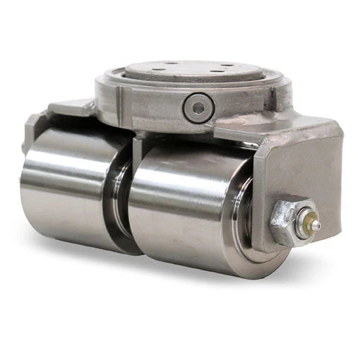Hamilton Mini-Mite S-MM2-43FS Low Profile Dual Wheel Swivel Caster - 4" x 3" Steel Rollers with Needle Bearings on 1" Axle Hamilton