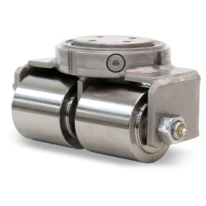 Hamilton Mini-Mite S-MM2-43FS Low Profile Dual Wheel Swivel Caster - 4" x 3" Steel Rollers with Needle Bearings on 1" Axle Hamilton
