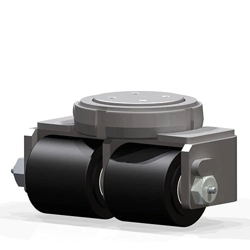 Hamilton Mini-Mite S-MM2-43NY Low Profile Dual Wheel Swivel Caster - 4" x 3" Solid Cast Nylon Rollers with Needle Bearings - Ideal for E-commerce Platforms Hamilton