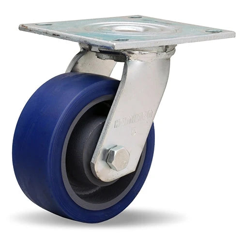 Hamilton S-MS-5SPB Medium Service Swivel Caster - 5x2" Ergo-Glide Polyurethane Wheel, Precision Bearings Hamilton