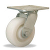 Hamilton S-MS-5WNB Medium Service Swivel Caster - 5x2 Inch White Nylon Wheel with 3/4" Straight Roller Bearing for Enhanced Mobility Hamilton