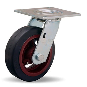 Hamilton S-MS-6R 6" x 2" Mold-On Rubber Swivel Caster – 1250 lb