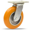 Hamilton S-MS-82EMB Swivel Caster - 8" Ergo-Tech Polyurethane Wheel, Medium Service - Precision Ball Bearings Hamilton