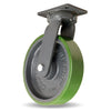 Hamilton Super Endurance™ Kingpinless Swivel Caster with 12" x 3" Duralast® Polyurethane (95A) on Cast Iron Wheel with 3/4" Sealed Precision Ball Bearings Hamilton