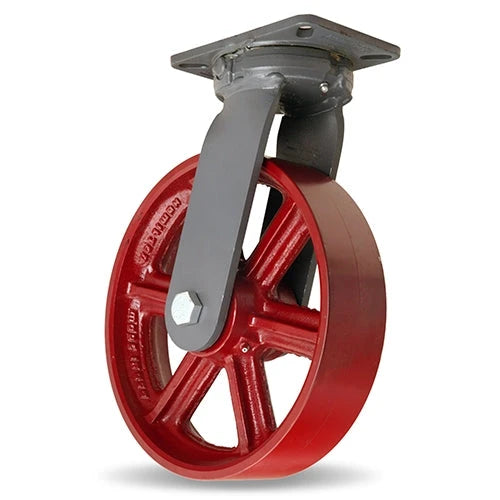 Hamilton Super Endurance™ Kingpinless Swivel Caster with 12" x 3" Metal Wheel with 1" Straight Roller Bearing Hamilton