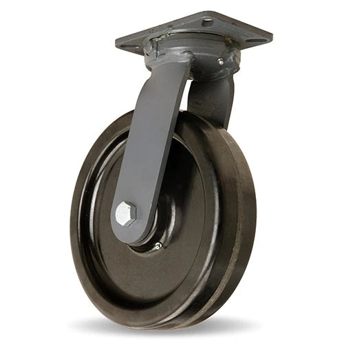 Hamilton Super Endurance™ Kingpinless Swivel Caster with 12" x 3" Plastex Phenolic Wheel with 1" Straight Roller Bearing Hamilton
