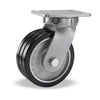 Hamilton Super Endurance™ Swivel Caster with 12" x 3" UltraGlide™ (70D) Triple Wheel Black Tread on Aluminum Core with 3/4" Sealed Precision Ball Bearings Hamilton