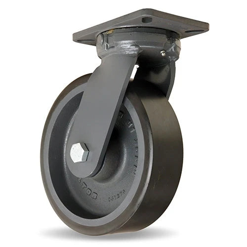 Hamilton Super Endurance™ Kingpinless Swivel Caster with 10" x 3" Duralast XC® Polyurethane (70D) on Cast Iron Wheel with 3/4" Sealed Precision Ball Bearings Hamilton