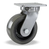 Hamilton Super Endurance™ Kingpinless Swivel Caster with 8" x 3" UltraGlide™ (70D) Triple Wheel Black Tread on Aluminum Core with 3/4" Sealed Precision Ball Bearings Hamilton