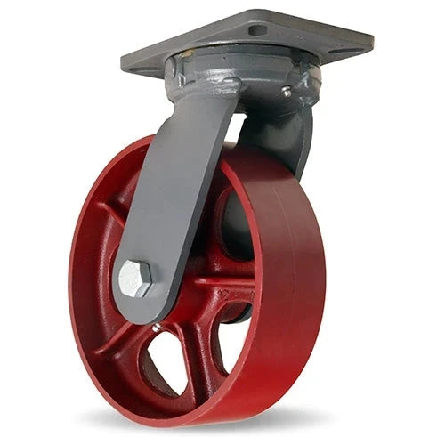 Hamilton Super Endurance™ Kingpinless Swivel Caster with 10" x 3" Metal Wheel with 1" Straight Roller Bearing CasterHQ