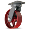 Hamilton Super Endurance™ Kingpinless Swivel Caster with 10" x 3" Metal Wheel with 1" Straight Roller Bearing CasterHQ