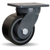 Hamilton Super Endurance™ Kingpinless Swivel Caster with 6" x 3" Duralast XC® Polyurethane (70D) on Cast Iron Wheel with 3/4" Sealed Precision Ball Bearings Hamilton