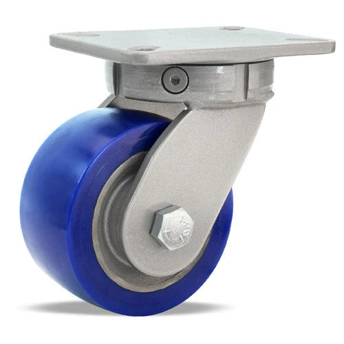 Hamilton Super Endurance™ Kingpinless Swivel Caster with 6" x 3" Ergo-Glide XT 1" thick Polyurethane (82A) Wheel with 3/4" Sealed Precision Ball Bearings Hamilton