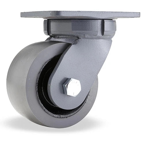 Hamilton Super Endurance™ Kingpinless Swivel Caster with 6" x 3" DuraGlide Wheel 1" thick Polyurethane (95A) Wheel with 3/4" Sealed Precision Ball Bearings Hamilton