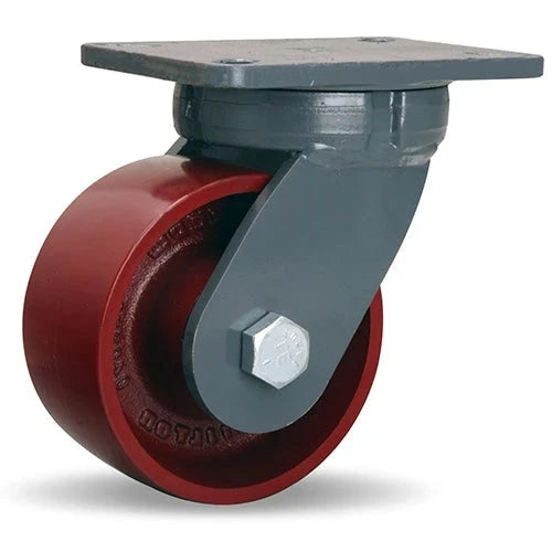 Hamilton Super Endurance™ Kingpinless Swivel Caster with 6" x 3" Metal Wheel with 3/4" Sealed Precision Ball Bearing CasterHQ
