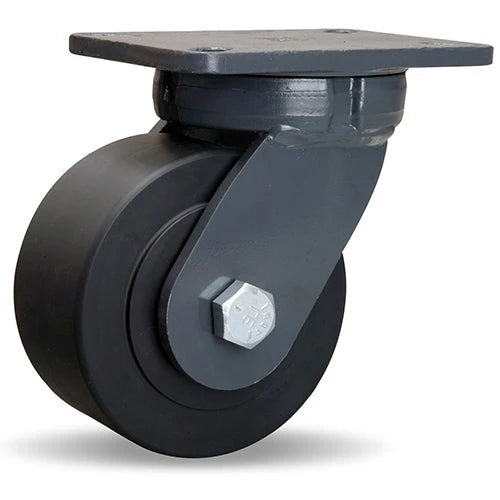 Hamilton Super Endurance™ Kingpinless Swivel Caster with 6" x 3" Nylast™ High Performance Cast Nylon Wheel with 3/4" Sealed Precision Ball Bearings Hamilton
