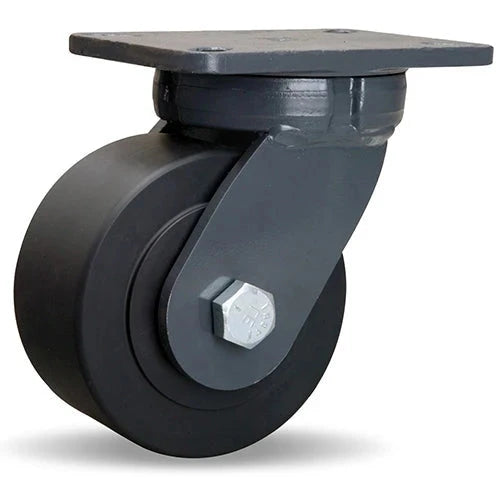 Hamilton Super Endurance™ Kingpinless Swivel Caster with 6" x 3" Nylast™ High Performance Cast Nylon Wheel with 3/4" Sealed Precision Ball Bearings CasterHQ