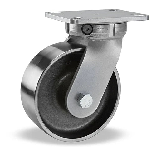 Hamilton Super Endurance™ Kingpinless Swivel Caster with 8" x 3" Forged Steel Wheel with 3/4" Sealed Precision Ball Bearing Hamilton