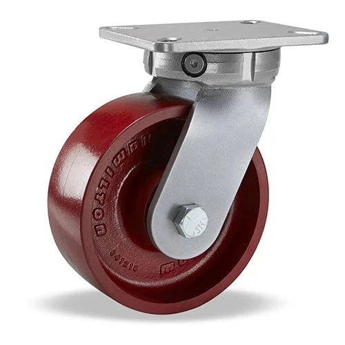 Hamilton Super Endurance™ Kingpinless Swivel Caster with 8" x 3" Metal Wheel with 3/4" Sealed Precision Ball Bearing CasterHQ