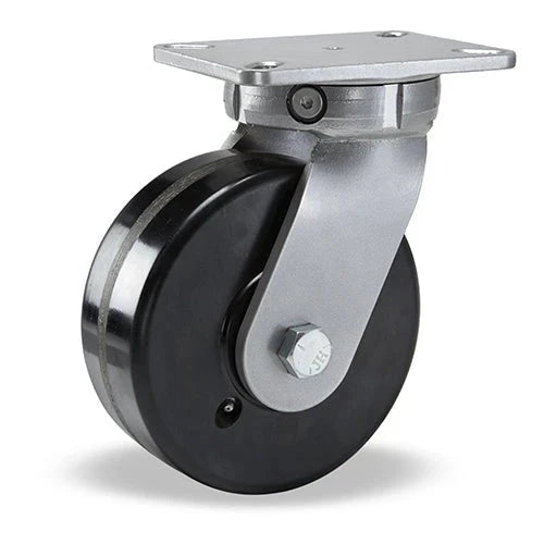 Hamilton Super Endurance™ Kingpinless Swivel Caster with 8" x 3" Plastex Phenolic Wheel with 1" Straight Roller Bearing CasterHQ