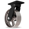 Hamilton 10" x 3" Swivel Caster with Metal Wheel - High Heat Super Endurance, 2080lbs Load Capacity, Stainless Steel Bearings, Up to 750°F - S-SECK-13HMB Hamilton