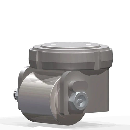 Hamilton 4000 lbs Load Capacity Swivel Caster - Son of Mini-Mite Low Profile - 3 1/8" x 3" Steel Roller - Dual Needle Thrust & Roller Bearings - 3/4" Axle Hamilton