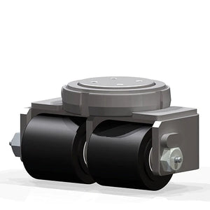 Hamilton Dual Wheel Swivel Caster 3500 lbs. Load Capacity - Son of Mini-Mite Low Profile with 3 1/8" x 3" Nylon Roller, (2) Needle Thrust Bearings & (2) Needle Roller Bearings - 3/4" Axle - S-SOMM2-313NY Hamilton