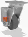 Hamilton Spring Loaded Champion Swivel Caster - 6" x 2 1/2" Plastex Phenolic Wheel with 1" Straight Roller Bearing - Premium Quality & Durability Hamilton
