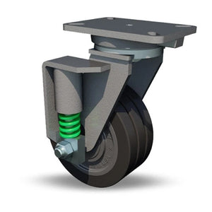 Hamilton S-SPCH-83SWF70D-2 8" x 3" UltraGlide XC Swivel Spring Loaded Caster – 1630 lb