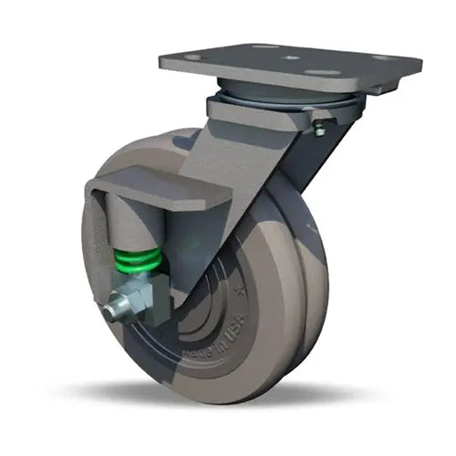 Hamilton 900 lbs. Swivel Caster - 4"x2" UltraGlide Polyurethane on Cast Iron - Spring Loaded Workhorse with Sealed Precision Bearings -  | CasterHQ