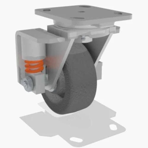 Hamilton 5" Swivel Caster - 1000 lbs Load Capacity, S-SPWH-5P-2, Spring Loaded, 2" Plastex Phenolic Wheel, 3/4" Roller Bearing - Workhorse Series Hamilton