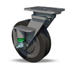 Hamilton 620 lbs Load Capacity 6x2" Swivel Caster with Spring Loaded - UltraGlide XC Polyurethane 70D on Cast Iron Wheel, 1/2" Sealed Precision Ball Bearings - Workhorse Series S-SPWH-6SWF70D-1 Hamilton